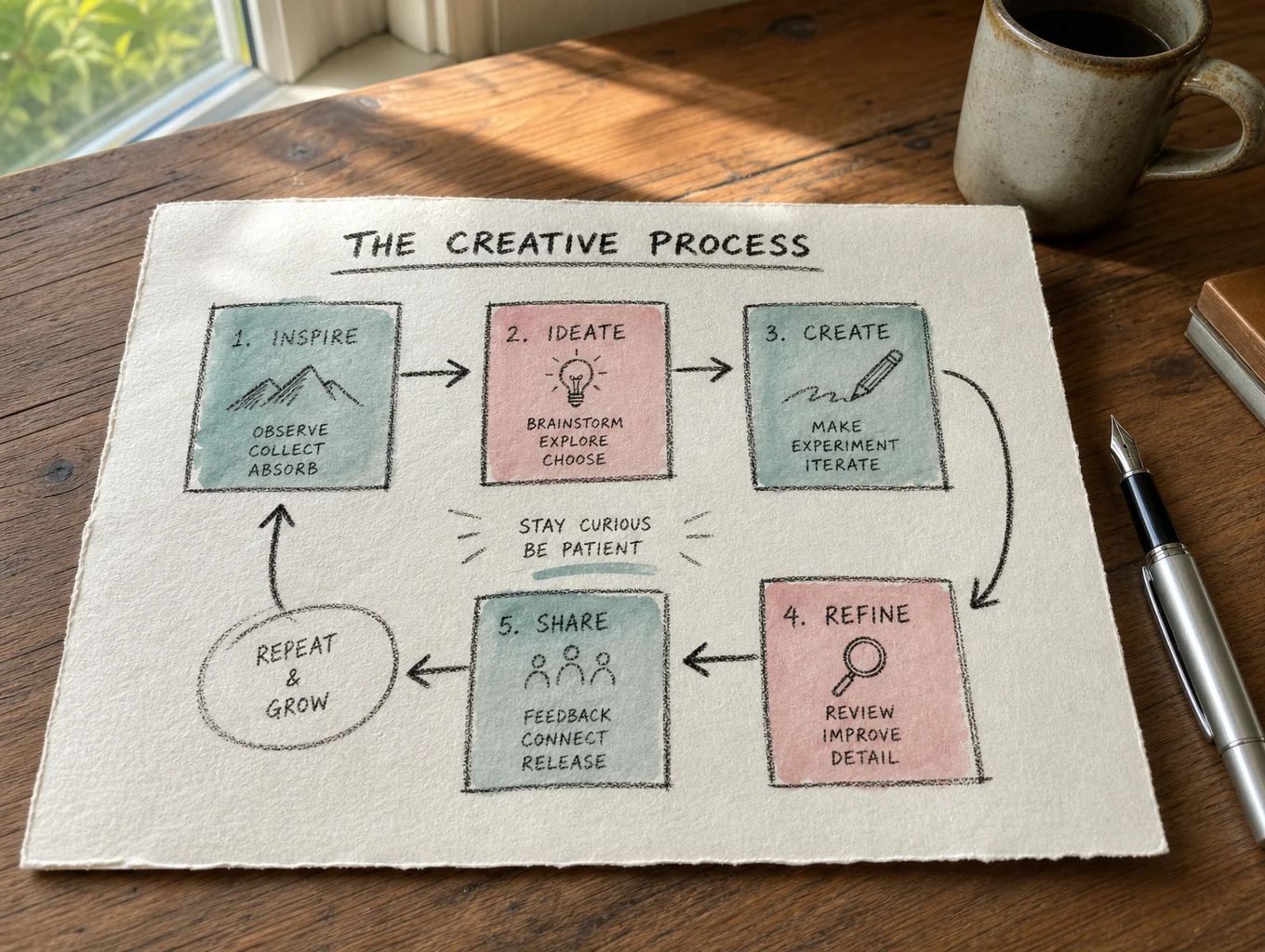Planos de comunicación estratégica sobre papel artesanal
